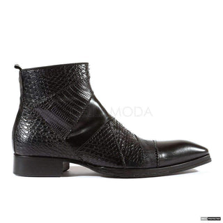 Jo Ghost Mens Italian Parma Doc Nero Black Boots (JG3010)-AmbrogioShoes
