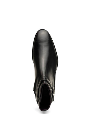 Jodphur Leather Boot - Black-Dellamoda