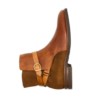 Zelli Italia 45-600 Men's Shoes Cognac Calf-Skin Leather Jodphur Boot (ZEL1071)