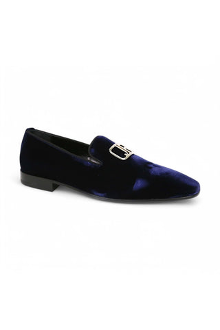John Richmond 12286 Velvet Slip-On Loafer (JR1008)-AmbrogioShoes