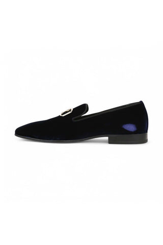 John Richmond 12286 Velvet Slip-On Loafer (JR1008)-AmbrogioShoes