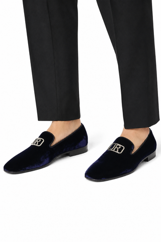 John Richmond 12286 Velvet Slip-On Loafer (JR1008)