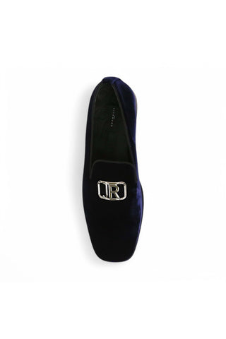 John Richmond 12286 Velvet Slip-On Loafer (JR1008)-AmbrogioShoes