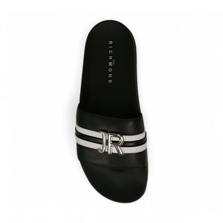 John Richmond 14064 Calf-Skin Leather Slip-on Sandal (JR1003)-AmbrogioShoes