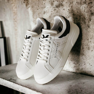 John Richmond 22203/CP White Calf-Skin Leather Casual Sneakers (JR1002)-AmbrogioShoes