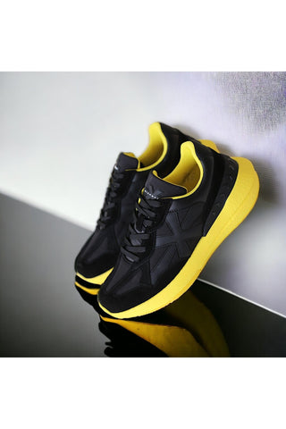 John Richmond 22224/CP Black Fabric / Suede Casual Sneakers (JR1001)