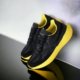 John Richmond 22224/CP Black Fabric / Suede Leather Casual Sneakers (JR1001)-AmbrogioShoes