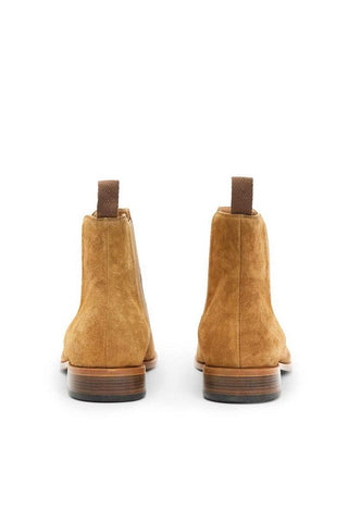 John Varvatos Amsterdam Mushroom Brown Suede Chelsea Boots (JV1002)-AmbrogioShoes