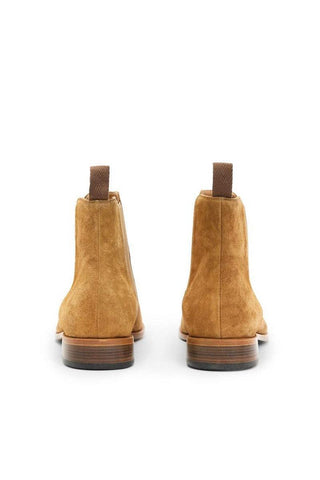 John Varvatos Amsterdam Mushroom Brown Suede Chelsea Boots (JV1002)