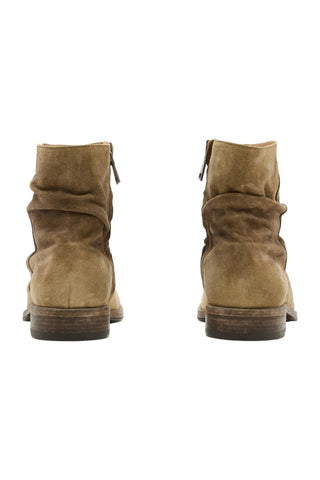 John Varvatos Morrison TeakWood Brown Suede Sheep Leather Sharpei Boots (JV1003)