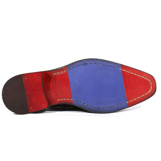 Jose Real Italian Mens Shoes Slavato Crust Antracite Oxfords (RE1005)-AmbrogioShoes