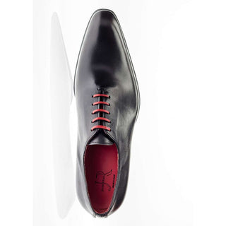 Jose Real Men's Shoes Basoto Nero Calf-skin Leather Oxfords I508 (RE2110)-AmbrogioShoes
