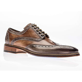 Jose Real Men's Shoes Veloce Cafe & Cuoio Calf-skin Leather Oxfords R2318 (RE2117)-AmbrogioShoes