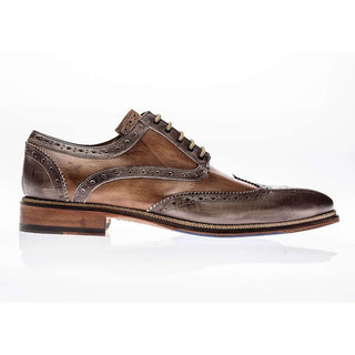 Jose Real Men's Shoes Veloce Cafe & Cuoio Calf-skin Leather Oxfords R2318 (RE2117)-AmbrogioShoes