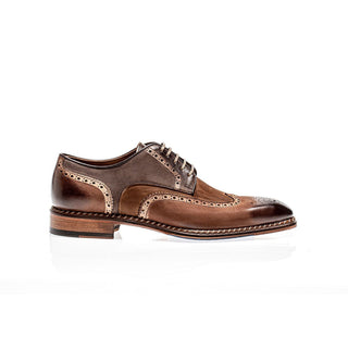 Jose Real Men's Italian Multi Color Nubuck / Suede Leather Wing-tip Oxfords H670-GU (RE2208)-AmbrogioShoes