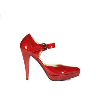 Just Cavalli Burgundy Patent Leather High-Heel Pump (JC1522)-AmbrogioShoes