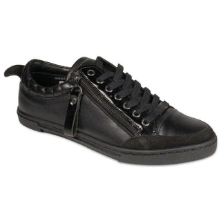 Just Cavalli Shoes Black Leather Zip-Up and Lace-Up Shoes(JC1521)-AmbrogioShoes