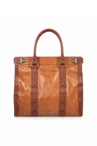Just Cavalli Handbag Black Brown Tote Bag Shopper (JC181)