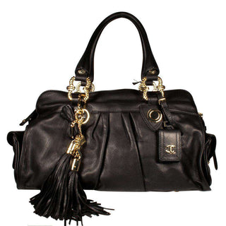 Just Cavalli Handbag Black Nappa Leather Handbag Large Satchel (JC201)-AmbrogioShoes