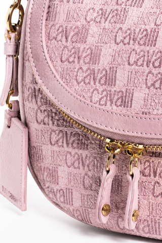 Just Cavalli Handbag Hobo Sling JC logo Pink Bag (JC199)