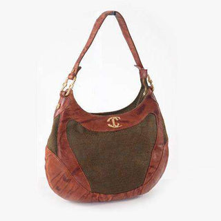 Just Cavalli Hobo handbag Suede & Leather Logo bag XODBNB (JC185)-AmbrogioShoes