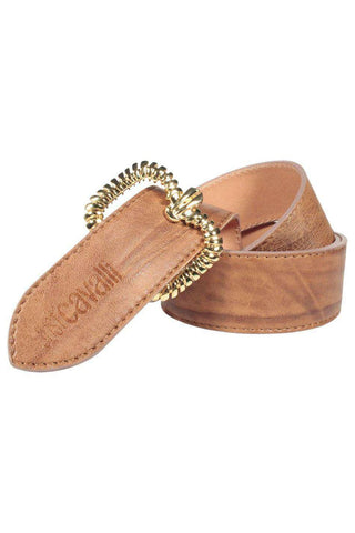 Just Cavalli Women's Belt Marble Leather Gold Buckle XODFAR (JC103)