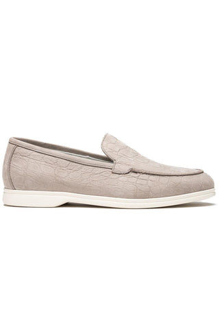 Livorno Nubuck Loafer - Bone-Dellamoda