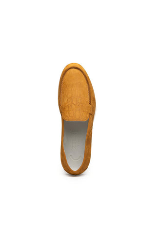 Livorno Nubuck Loafer - Cognac-Dellamoda