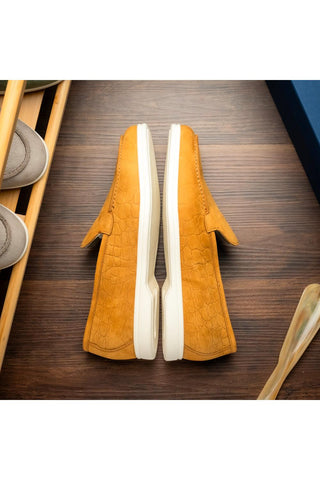 Livorno Nubuck Loafer - Cognac-Dellamoda