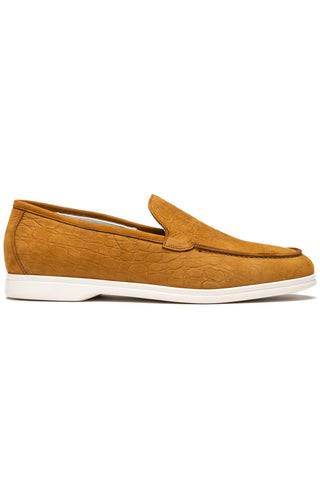Livorno Nubuck Loafer - Cognac-Dellamoda