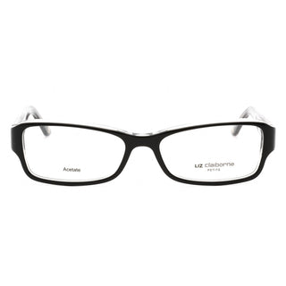 Liz Claiborne L 435 Eyeglasses Black Crystal Glitter / Clear Lens-AmbrogioShoes