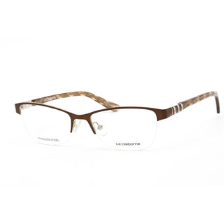 Liz Claiborne L 615 Eyeglasses Brown / Clear demo lens Women's-AmbrogioShoes