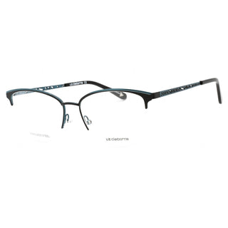Liz Claiborne L 673 Eyeglasses Black Teal / Clear Lens-AmbrogioShoes