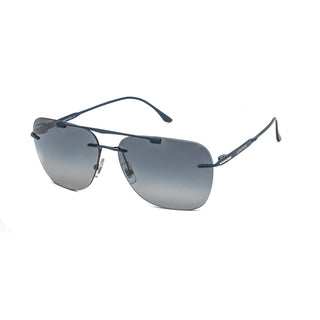 Longines LG0009-H Sunglasses Matte Blue / Blue Mirror-AmbrogioShoes