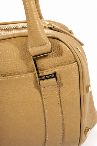 Lowe Valentini Beige Deer Skin Leather Handbag Satchel (LV2517)