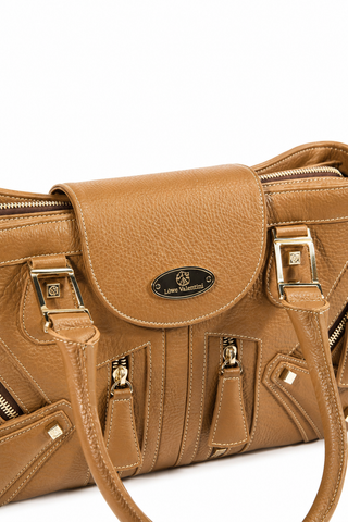 Lowe Valentini Brown Italian Deer-Skin Handbag (LV2519)