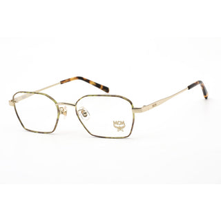 MCM MCM2130A Eyeglasses Shiny Gold/Green Havana / Clear Lens Unisex Unisex-AmbrogioShoes