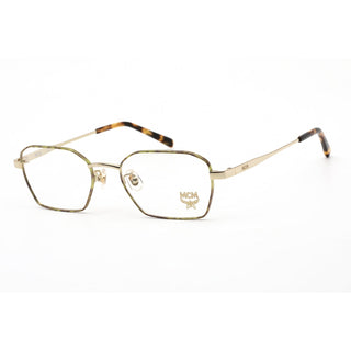 MCM MCM2130A Eyeglasses Shiny Gold/Green Havana / Clear Lens-AmbrogioShoes