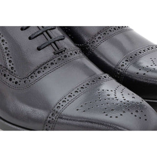 Maglieriapelle Men's Designer Shoes Black Usak Leather Oxfords (MG1079)-AmbrogioShoes