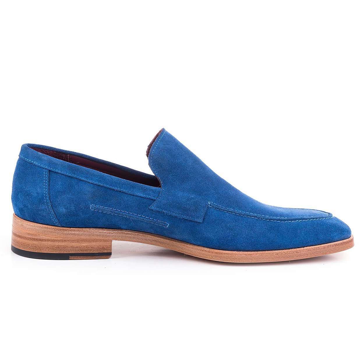 Maglieriapelle Men's Designer Shoes Blue Alacati Suede Leather