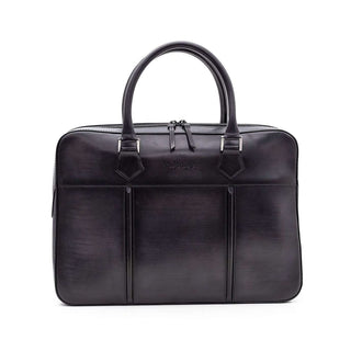 Maglieriapelle's Black Gure Leather Hand Bag (MGH1013)-AmbrogioShoes