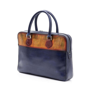 Maglieriapelle's Blue Navy Myra Leather Hand Bag (MGH1004)-AmbrogioShoes