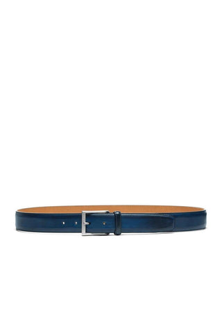 Magnanni 1177 Viento Men's Wind Royal Blue Patina Leather Belt (MAGB1007)
