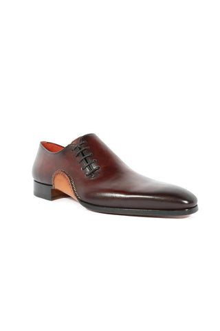 Magnanni 15024 Abrahan Burgundy Calf-Skin Leather Whole-Cut Oxfords (MAGS1129)-AmbrogioShoes