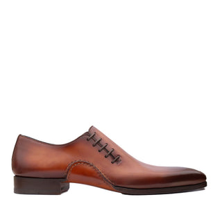 Magnanni 15024 Abrahan Cognac Calf-Skin Leather Whole-Cut Oxfords (MAGS1135)-AmbrogioShoes