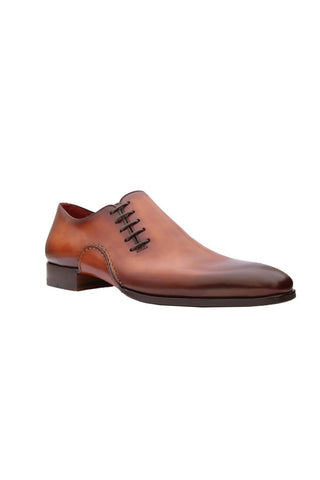 Magnanni 15024 Abrahan Cognac Leather Whole-Cut Oxfords (MAGS1135)