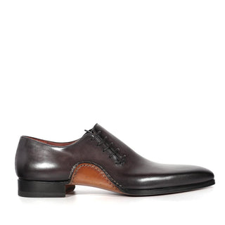 Magnanni 15024 Abrahan Gray Calf-Skin Leather Whole-Cut Oxfords (MAGS1131)-AmbrogioShoes