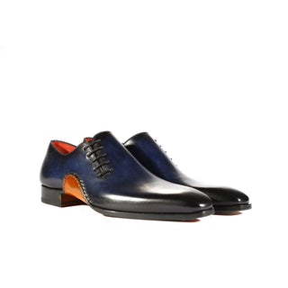 Magnanni 15024 Abrahan Wind Navy Calf-Skin Leather Whole-Cut Oxfords (MAGS1001)-AmbrogioShoes