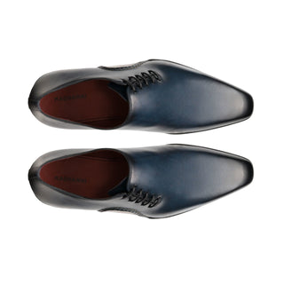 Magnanni 15024 Abrahan Wind Navy Calf-Skin Leather Whole-Cut Oxfords (MAGS1001)-AmbrogioShoes