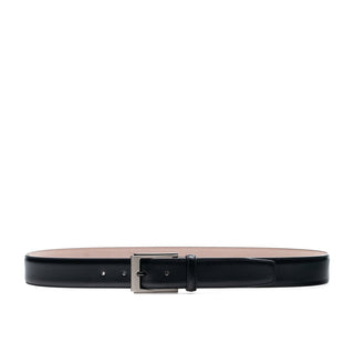Magnanni 1552 Vega Men's Black Arcade Patina Calf-Skin Leather Belt (MAGB1021)-AmbrogioShoes